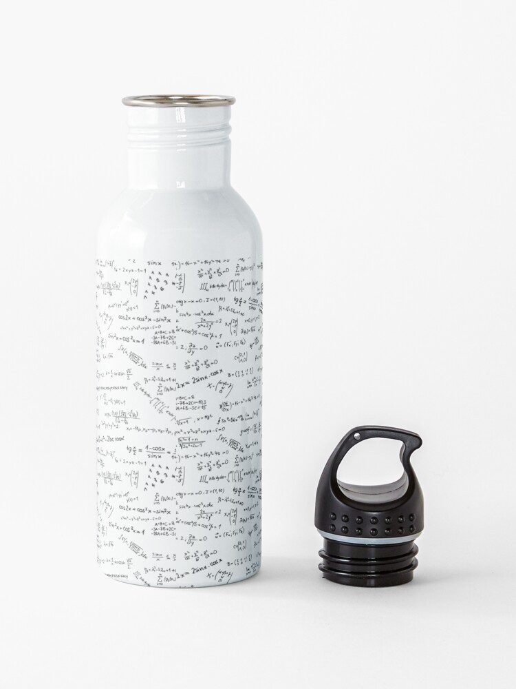 Alternate view of Math Formulas And Numbers Water Bottle