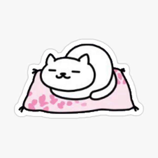 "neko atsume snowball" Sticker for Sale by valerodc Redbubble
