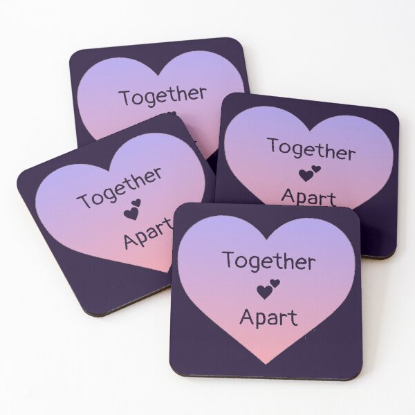 Item preview, Together Apart Heart (purple/pink) designed and sold by Amanda1775.