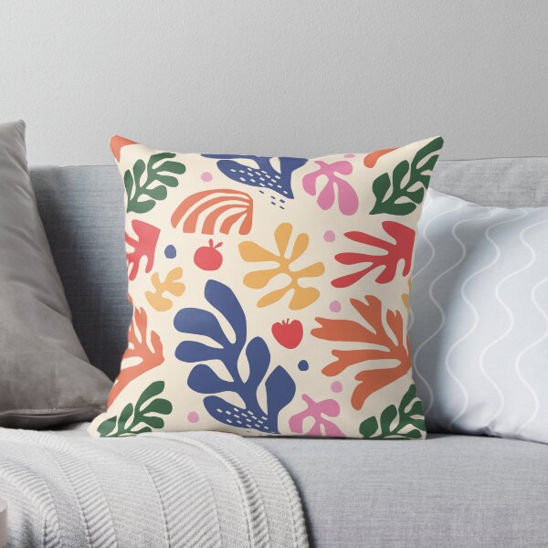 Motif de flore florale inspiré de Matisse Coussin