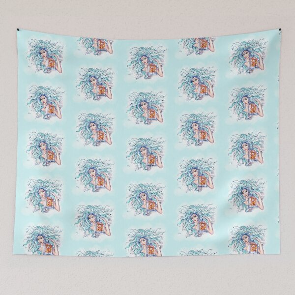 Item preview, Mermaid with a goldfish designed and sold by JeniLoArt.