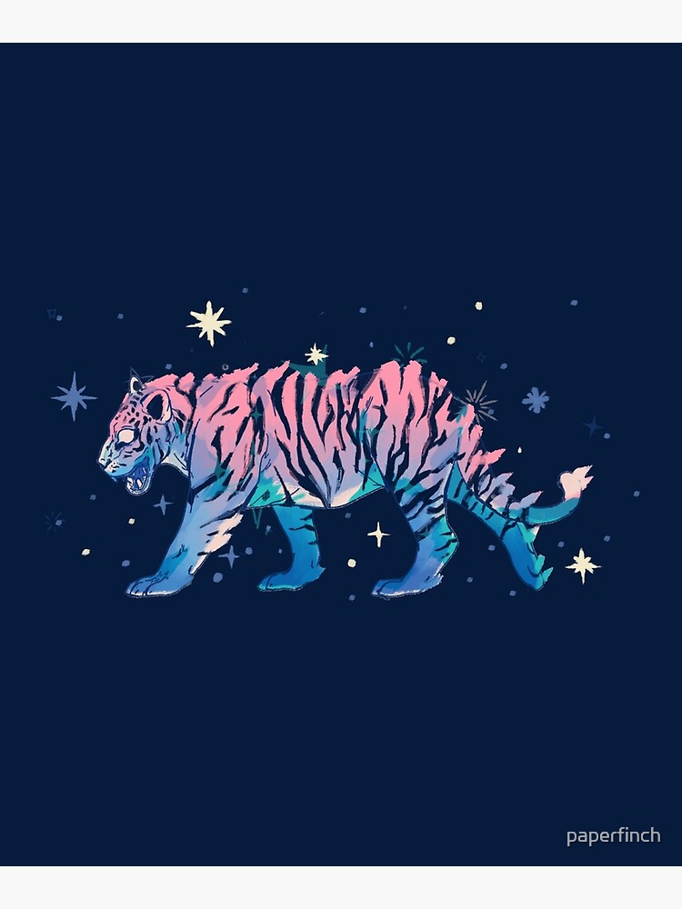 "Aesthetic tiger" Mounted Print for Sale by paperfinch Redbubble