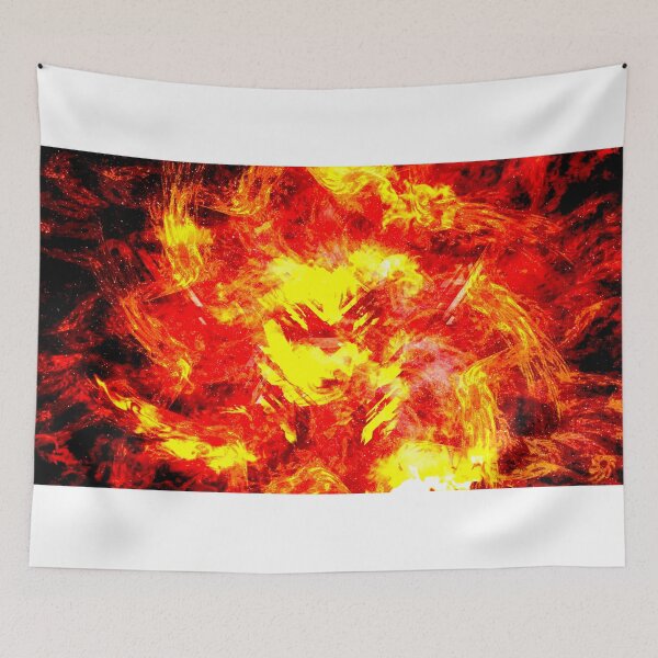 Item preview, Abstract Bright Red and Yellow Rotating Star with Pulsating Core designed and sold by IncrediVFX.