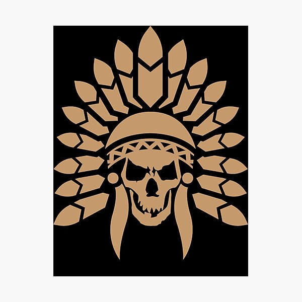 Item preview, Indian Chief Skull designed and sold by omhersi.