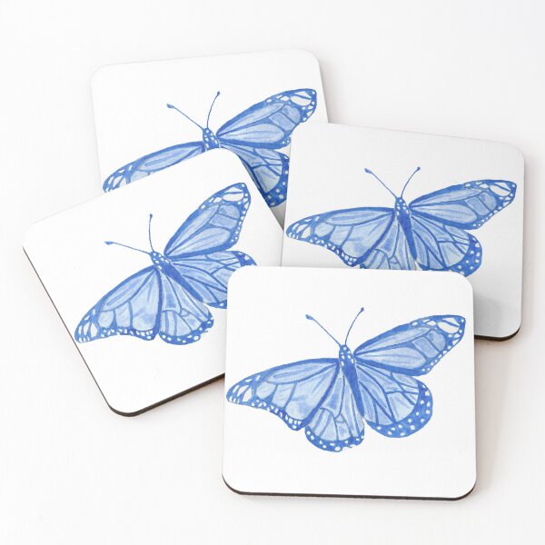 Item preview, Blue Monochromatic Butterfly Water Color designed and sold by Melody-Rose.