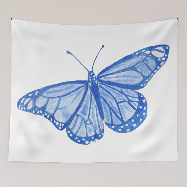 Item preview, Blue Monochromatic Butterfly Water Color designed and sold by Melody-Rose.