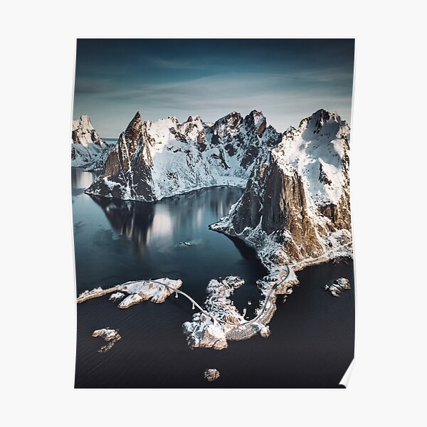 aerial view of the lofoten islands Poster