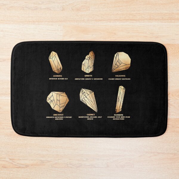 Item preview, Crystals Info-graphic Chart in Shimmery Gold designed and sold by noveltiko.