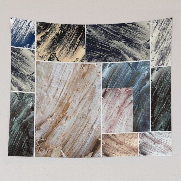 Item preview,  that has different surfaces. The grain can show fine lines or be rough and coarse-grained.
The design by Mallybeau Mauswohn shows a macro photography with a wooden structure. Shown side by side in color variations designed and sold by Mauswohn.