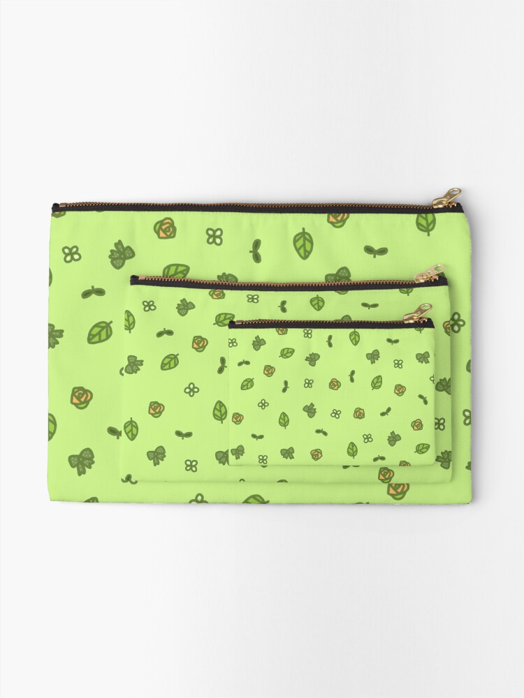 Thumbnail 2 of 4, Zipper Pouch, green doodlies designed and sold by Jimmies.