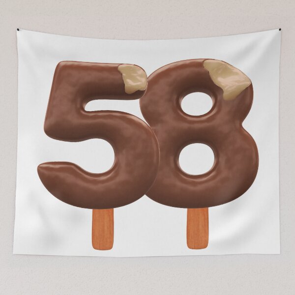Item preview, 58 Ice Cream Fifty Eight Number 3d Chocolate designed and sold by HelloFromAja.