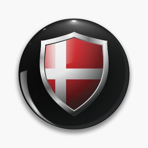 Item preview, Strong Denmark Flag Shield Country designed and sold by HelloFromAja.