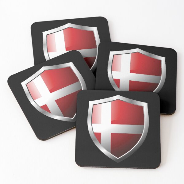 Item preview, Strong Denmark Flag Shield Country designed and sold by HelloFromAja.