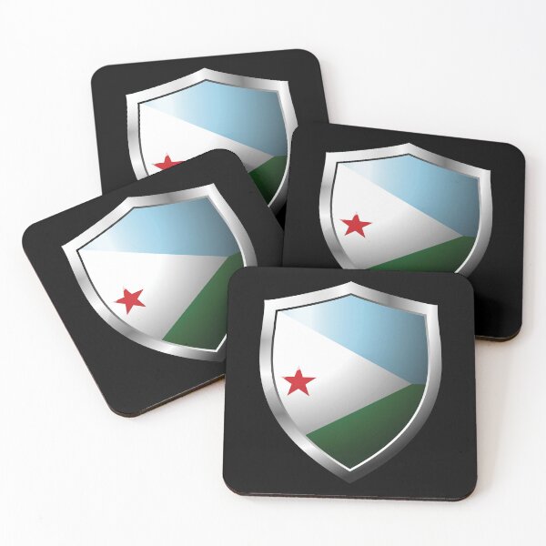 Item preview, Strong Djibouti Flag Shield Country designed and sold by HelloFromAja.