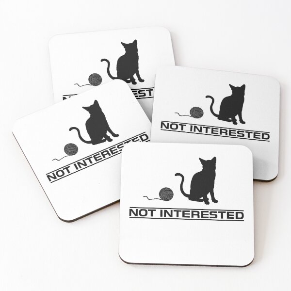 Item preview, Not Interested - design with cat designed and sold by ArticaDesign.