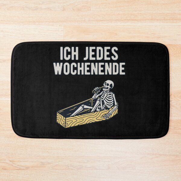 Artikelvorschau, Saufen Bier Alkohol Skelett Besaufen Spruch entworfen und verkauft von JonasDesign.