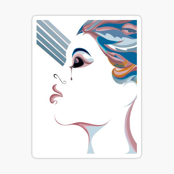 Face Of Woman Stickers Redbubble - dead womans roblox face