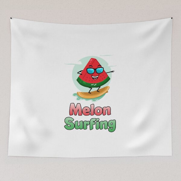Item preview, Melon Surfing Surfing Surfer Surboarden designed and sold by JonasDesign.