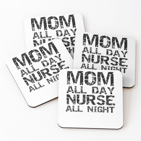 Artikelvorschau, Mom All Day Nurse All Night Distressed Mother's Day Nursing Gift entworfen und verkauft von TNDesignStudio.