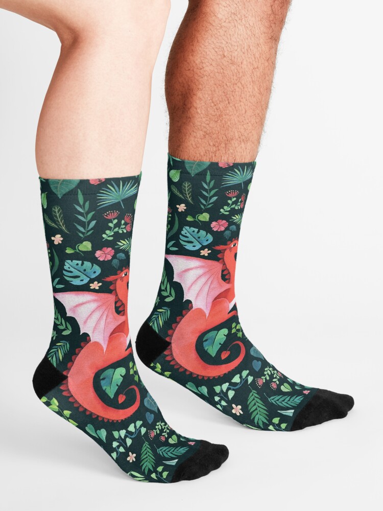 Alternate view of Tropical Dragon Socks