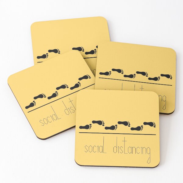 Item preview, Six feet social distancing poster designed and sold by SooperYela.