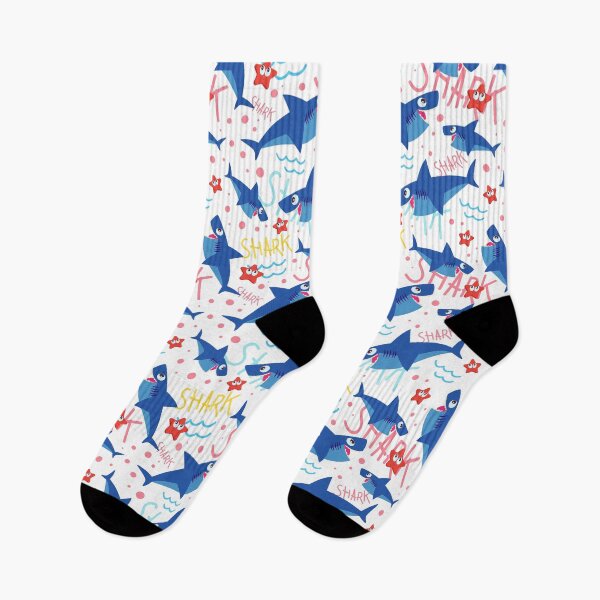 Item preview, cute shark pattern  designed and sold by donikudjo.