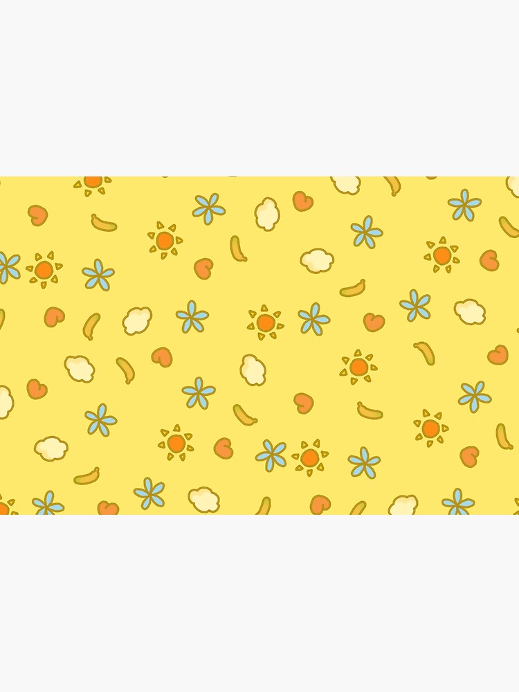 Thumbnail 4 of 4, Zipper Pouch, mustard doodlies designed and sold by Jimmies.