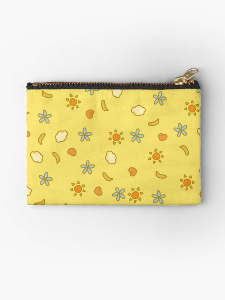Thumbnail 1 of 4, Zipper Pouch, mustard doodlies designed and sold by Jimmies.