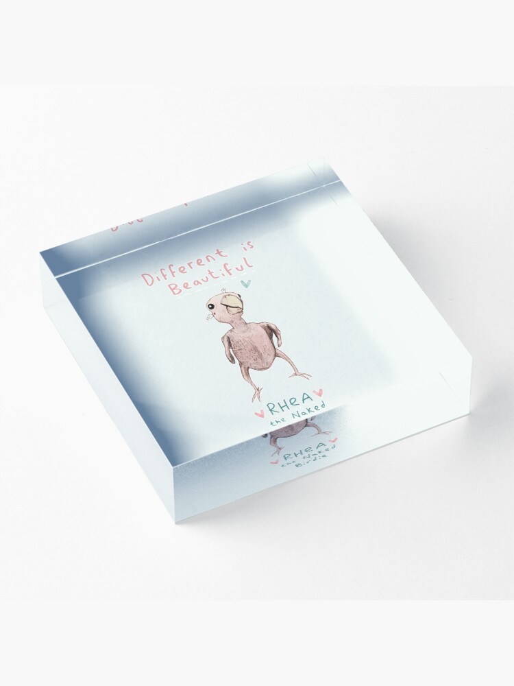 Alternate view of Rhea - Different is Beautiful Acrylic Block