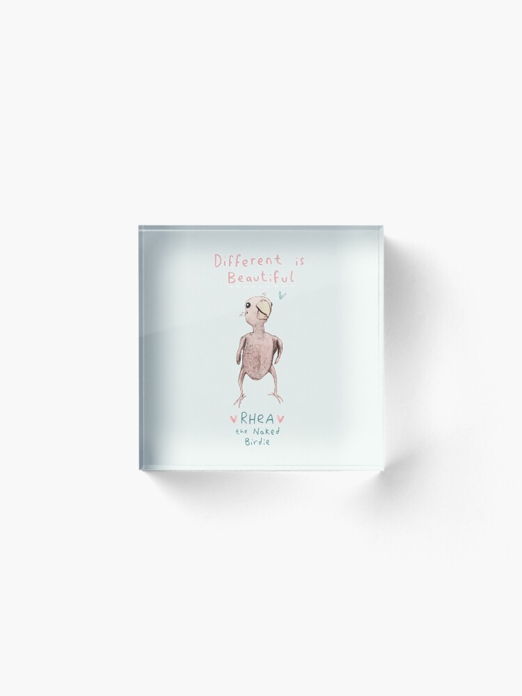Alternate view of Rhea - Different is Beautiful Acrylic Block