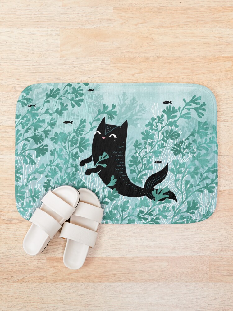 Alternate view of Undersea (Mint Remix) Bath Mat