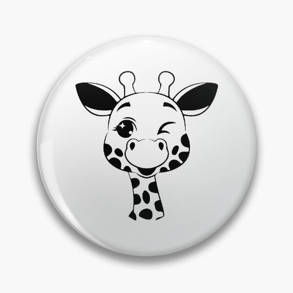 Download Giraffe With Bow Pins And Buttons Redbubble