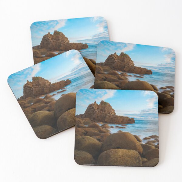 Item preview, Slow and smooth sea waves lapping at a beautiful rocky beach designed and sold by DesignBoard Photography.