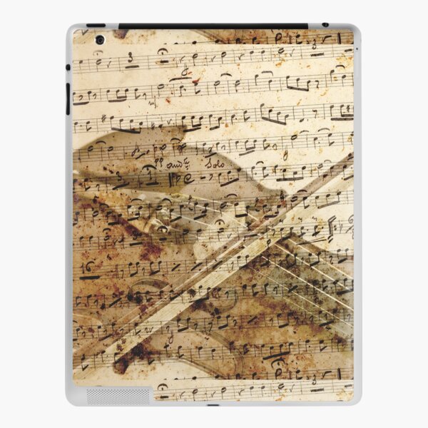 Violin musical note background iPad Skin