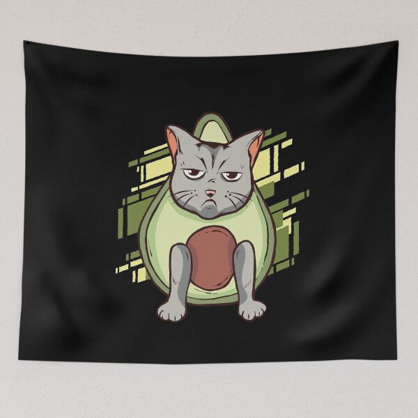 Item preview, GRUMPY AVOCADO CAT AVOCAT T-SHIRT TEE STICKER GIFT PRESENT designed and sold by Timcito.
