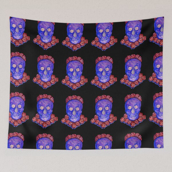 Item preview, Skull and Roses (small, tiled design) designed and sold by WaterGardens.