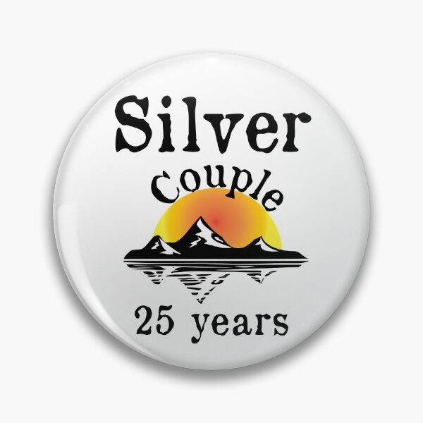 Item preview, Silver couple -25 years married designed and sold by Cutebutfunny.