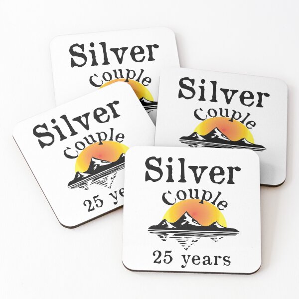 Item preview, Silver couple -25 years married designed and sold by Cutebutfunny.