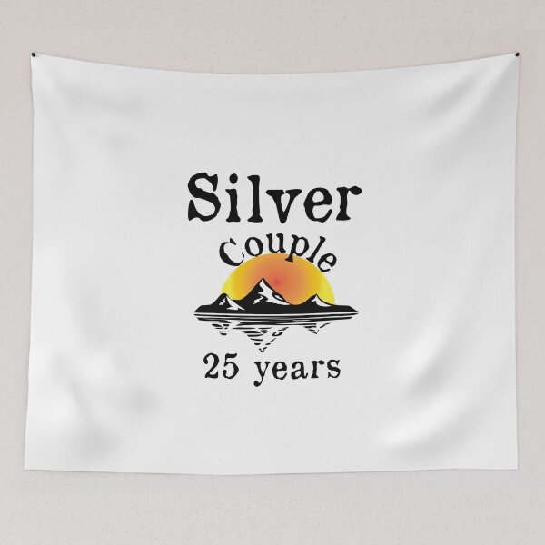 Item preview, Silver couple -25 years married designed and sold by Cutebutfunny.