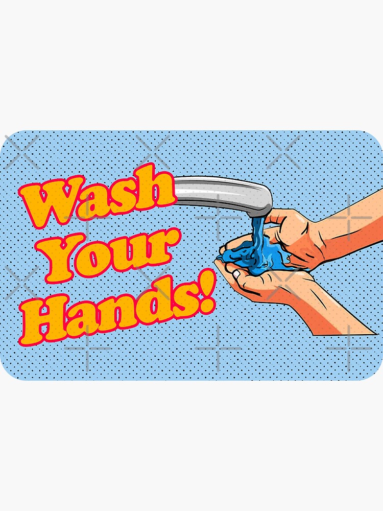 Wash Your Hands Sign Retro Sticker For Sale By Nnnostalgia Redbubble 0552