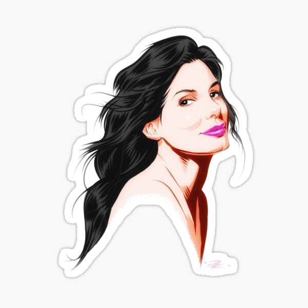 Item preview, Sandra Bullock - An illustration by Paul Cemmick designed and sold by TIGERDAVER.