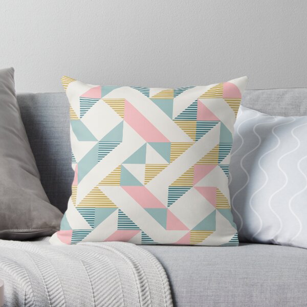 RETRO geometry 10 Throw Pillow