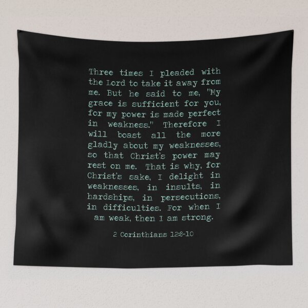 Item preview, 2 Corinthians 12:8-10 Turquoise designed and sold by ReVivingHoPe.