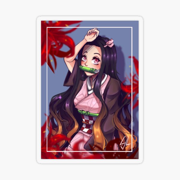 Nezuko Kamado (Kimetsu no Yaiba / Demon Slayer) Fanart Transparent Sticker