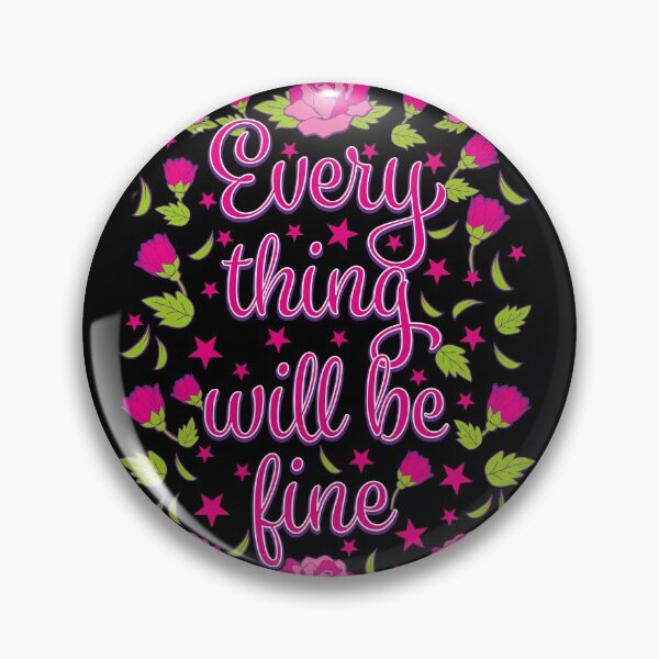 Item preview, 02 Everything will be fine Rosen Blumen Illustration 2020 designed and sold by Margarita-Art.