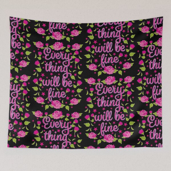 Item preview, 02 Everything will be fine Rosen Blumen Illustration 2020 designed and sold by Margarita-Art.