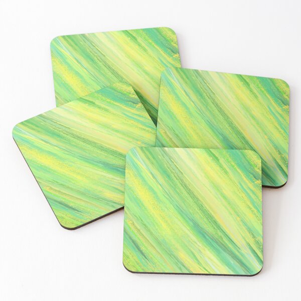 Item preview, Abstract Hand painted Green and yellow design designed and sold by Eskitus Fashion.
