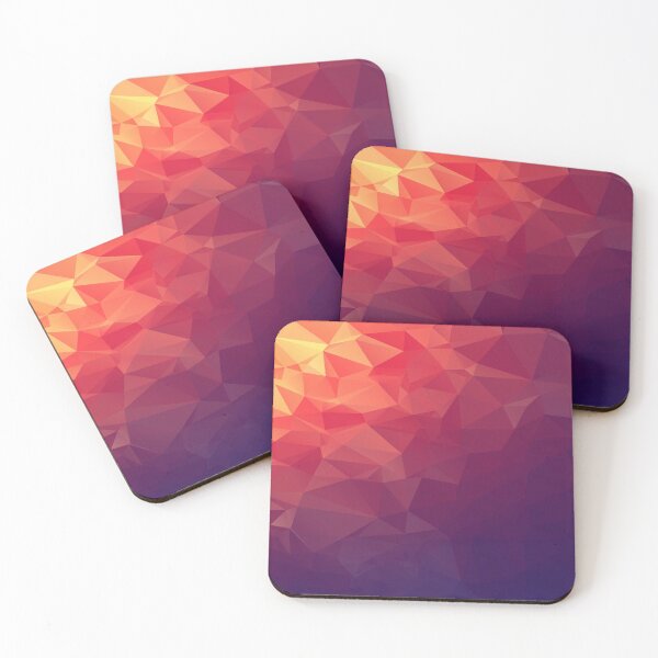 Item preview, Abstract Low poly with Orange light shade triangles designed and sold by Eskitus Fashion.