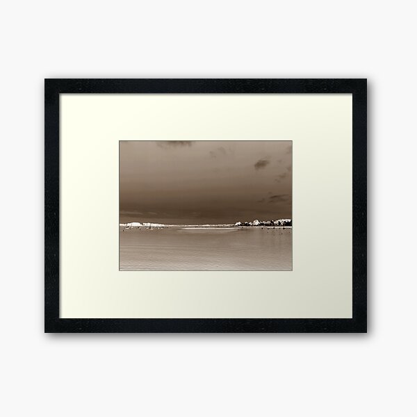 between sea and sky Framed Art Print
