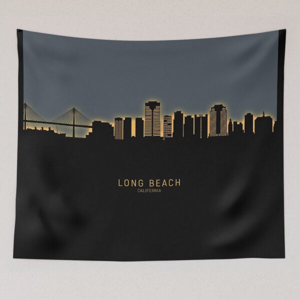 Item preview, Long Beach California Skyline designed and sold by ArtPrints.